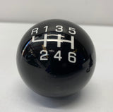 Ford Mustang 6 Speed Shift Knob Black W/ White Mustang Logo #29