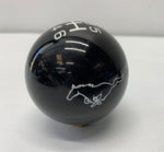 Ford Mustang 6 Speed Shift Knob Black W/ White Mustang Logo #29