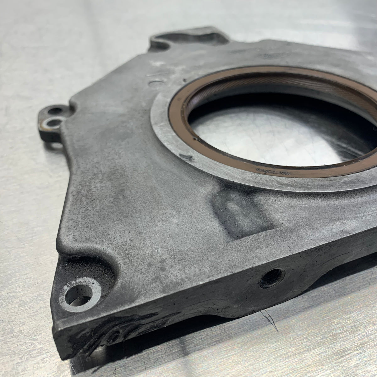 0714 Ford Mustang GT500 Block Rear Oil Seal Housing Cover OEM F65E6K